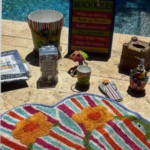 Beach Surf Tropical Kids Bathroom Accessories 10 pieces